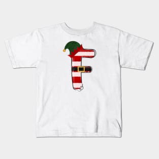 Letter F (Christmas Alphabet) Kids T-Shirt